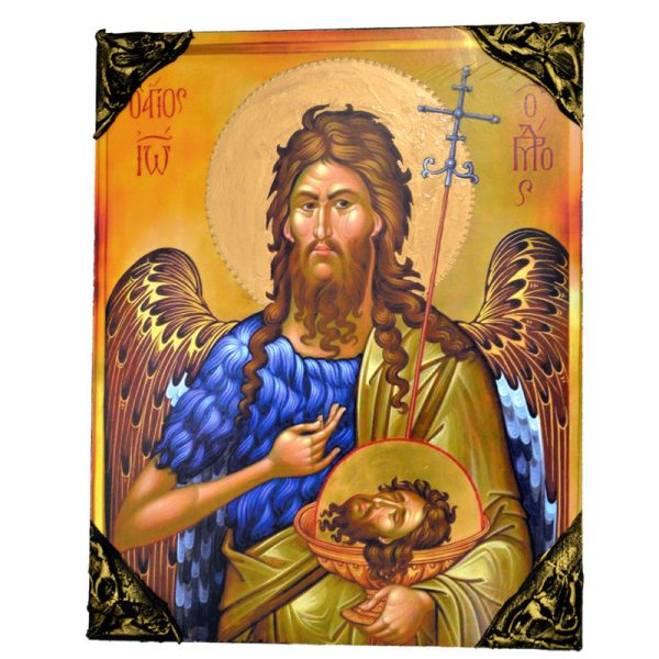 Άγιος Ιωάννης ο Πρόδρομος Βυζαντινή Χειροποίητη Εικόνα