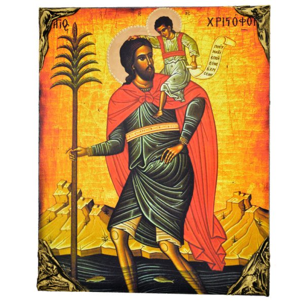 Άγιος Χριστόφορος Βυζαντινή Χειροποίητη Εικόνα